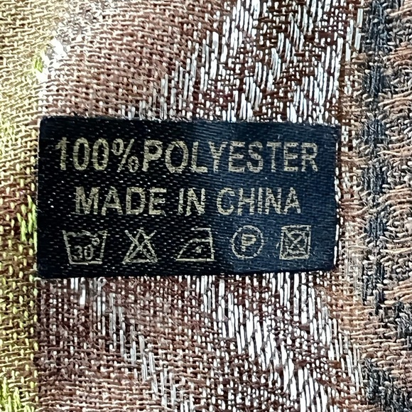 Multi-colored Metallic Scarf Shawl Wrap With Fringe - Picture 16 of 16